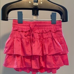Pink Ruffled Mini Skirt